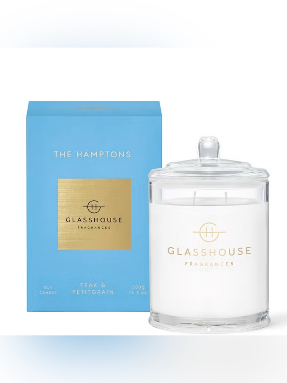 NIB Glasshouse Fragrances $55 The Hamptons Candle 13.4 oz